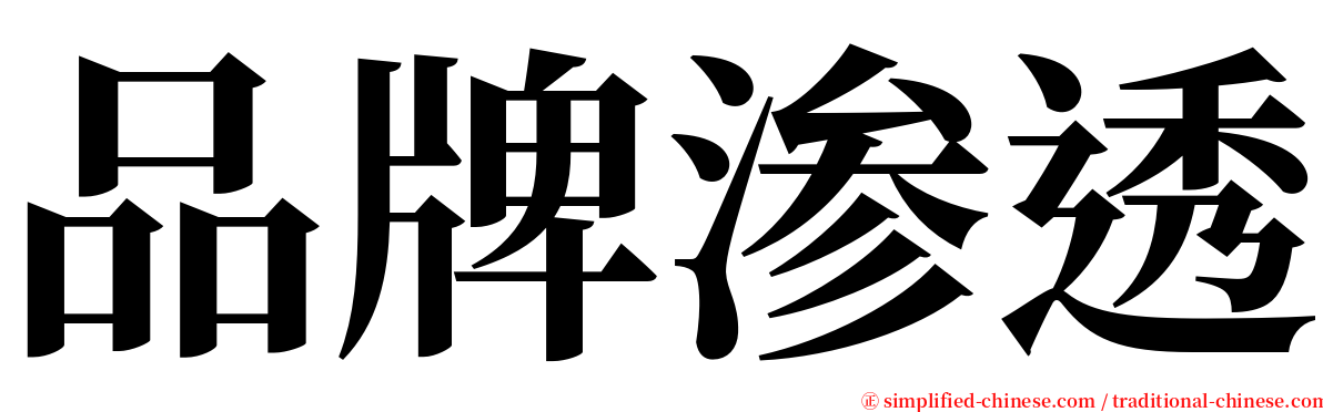 品牌渗透 serif font