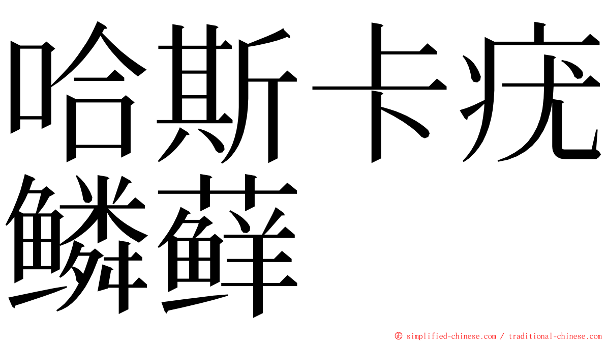 哈斯卡疣鳞藓 ming font