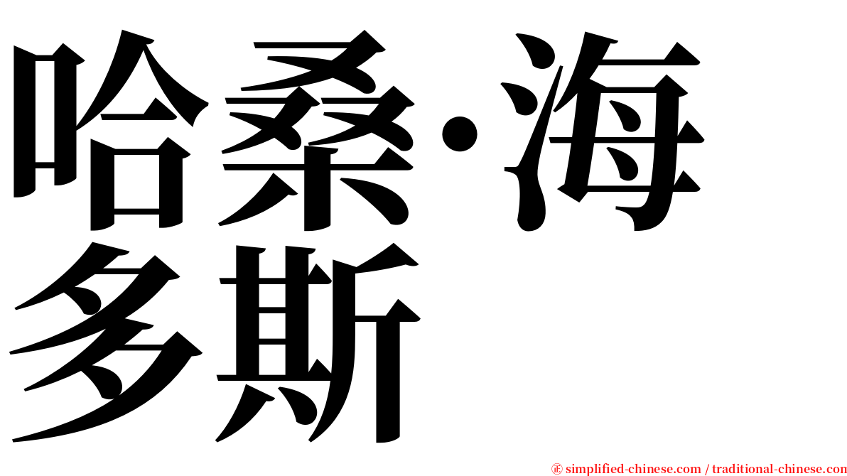 哈桑·海多斯 serif font