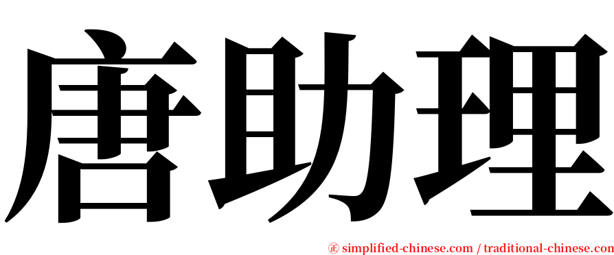 唐助理 serif font