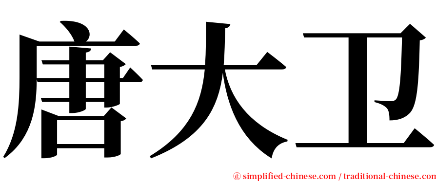 唐大卫 serif font