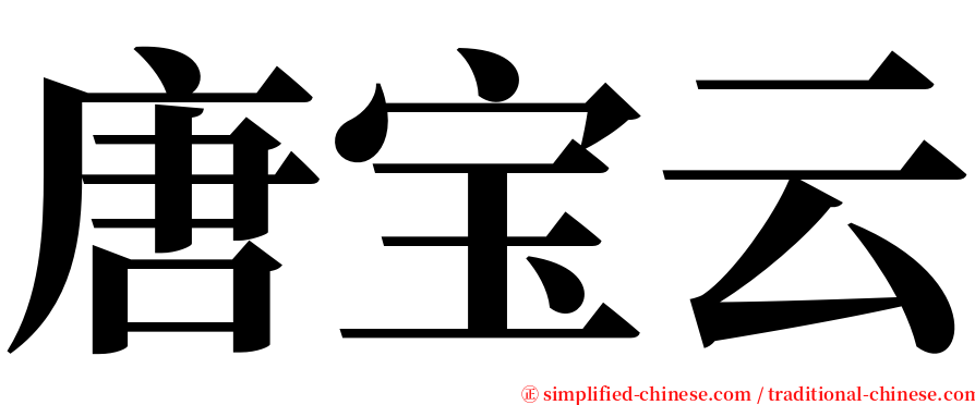 唐宝云 serif font