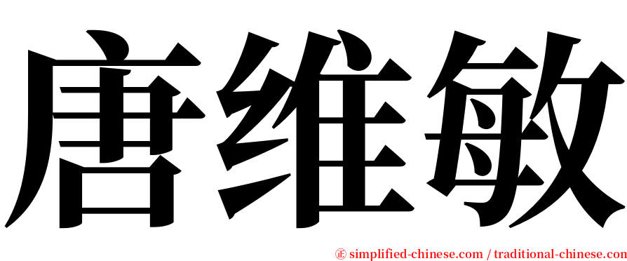 唐维敏 serif font