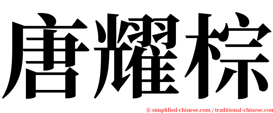 唐耀棕 serif font