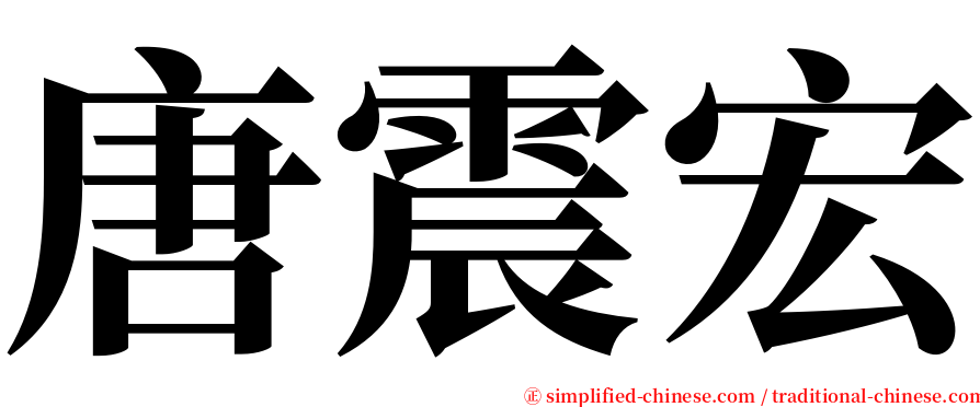 唐震宏 serif font