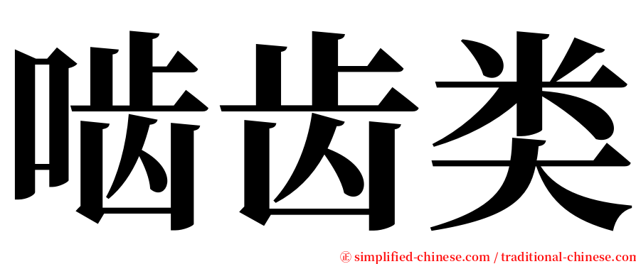 啮齿类 serif font