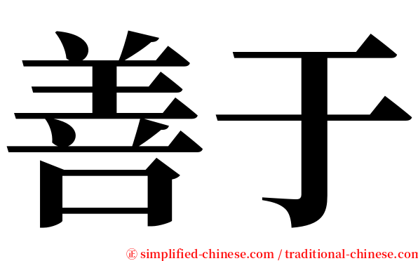 善于 serif font