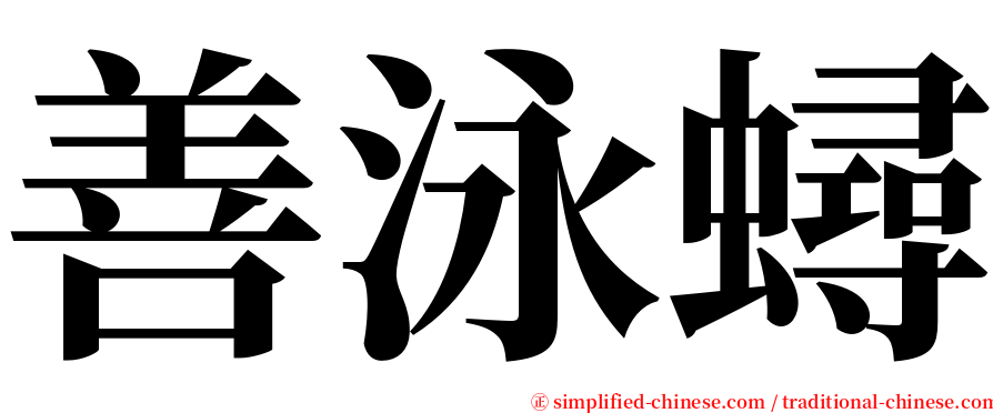 善泳蟳 serif font