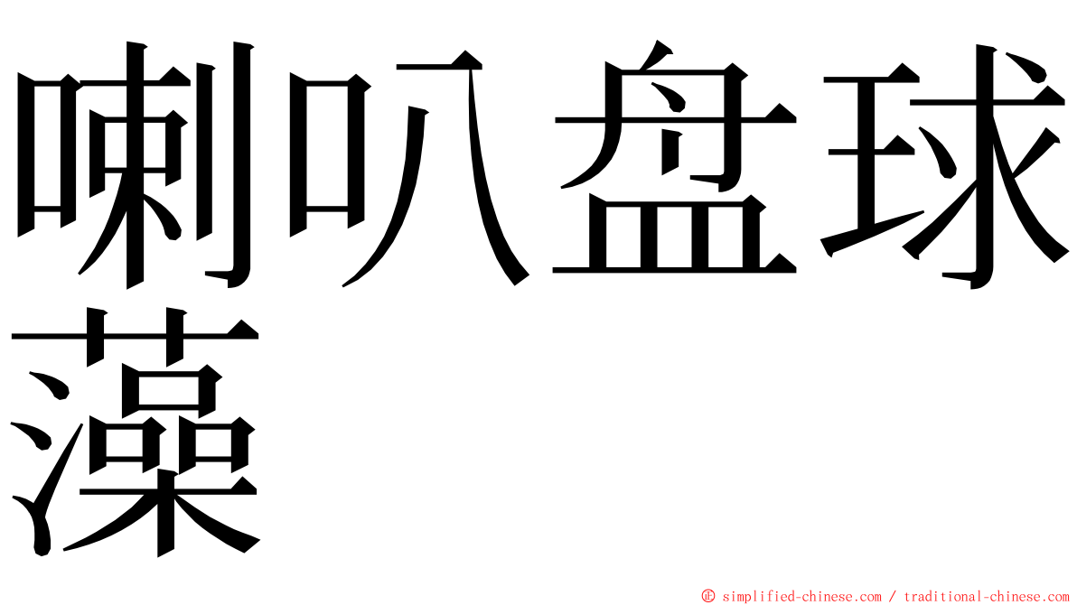 喇叭盘球藻 ming font