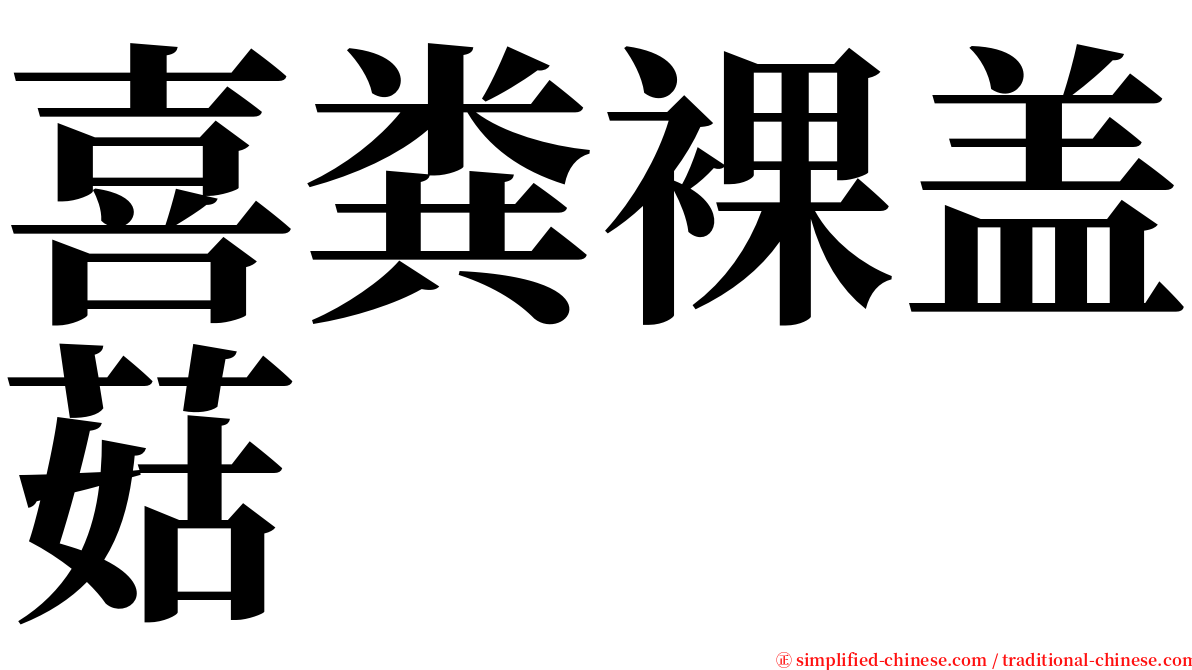 喜粪裸盖菇 serif font