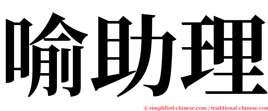 喻助理 serif font