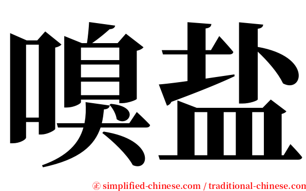 嗅盐 serif font