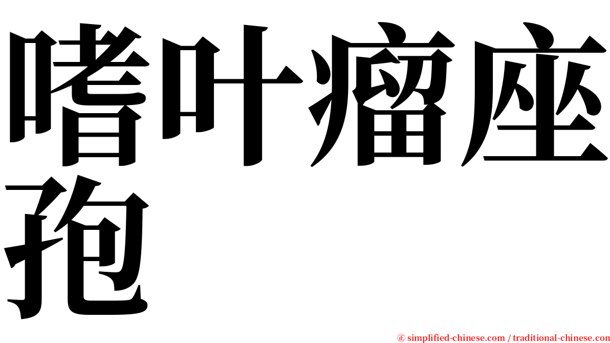 嗜叶瘤座孢 serif font