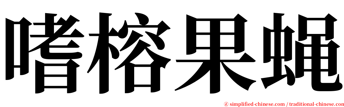 嗜榕果蝇 serif font