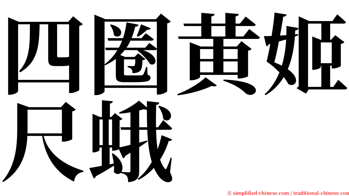 四圈黄姬尺蛾 serif font