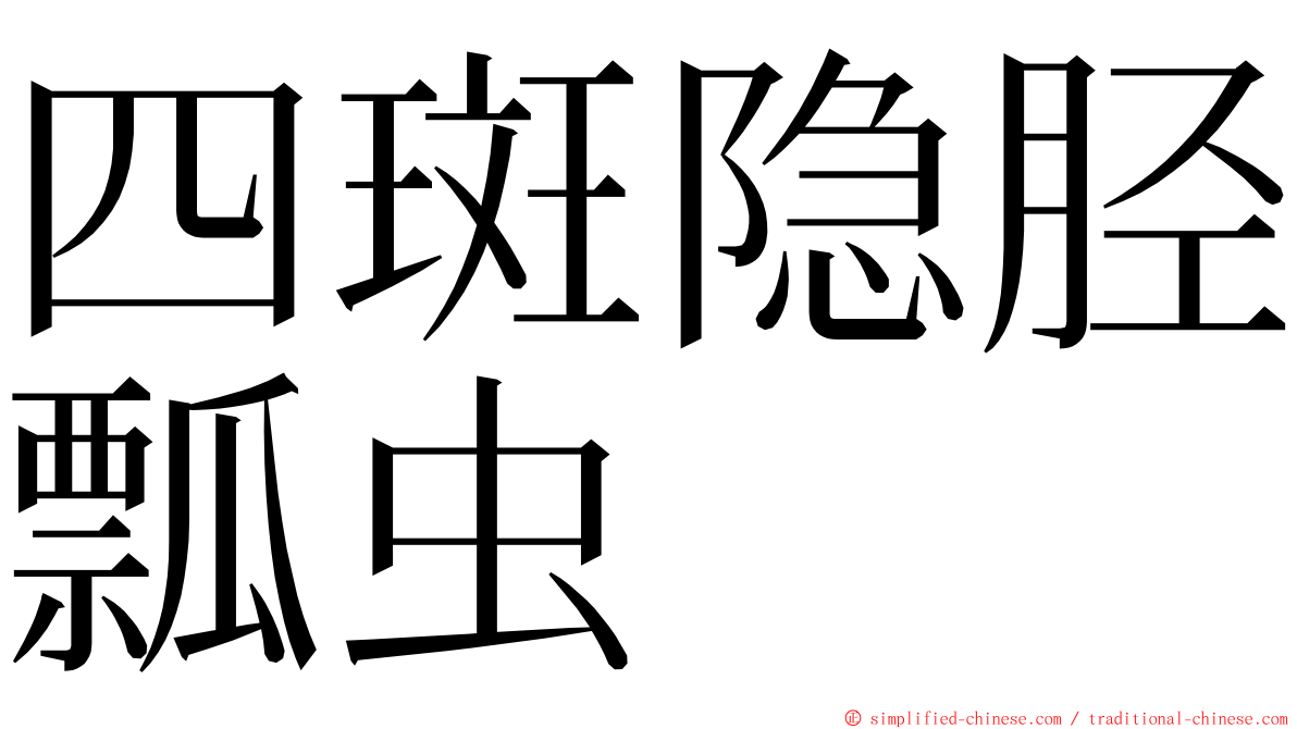 四斑隐胫瓢虫 ming font