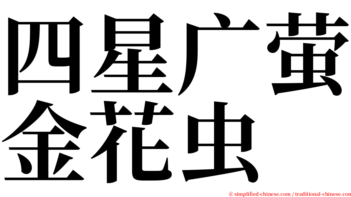 四星广萤金花虫 serif font