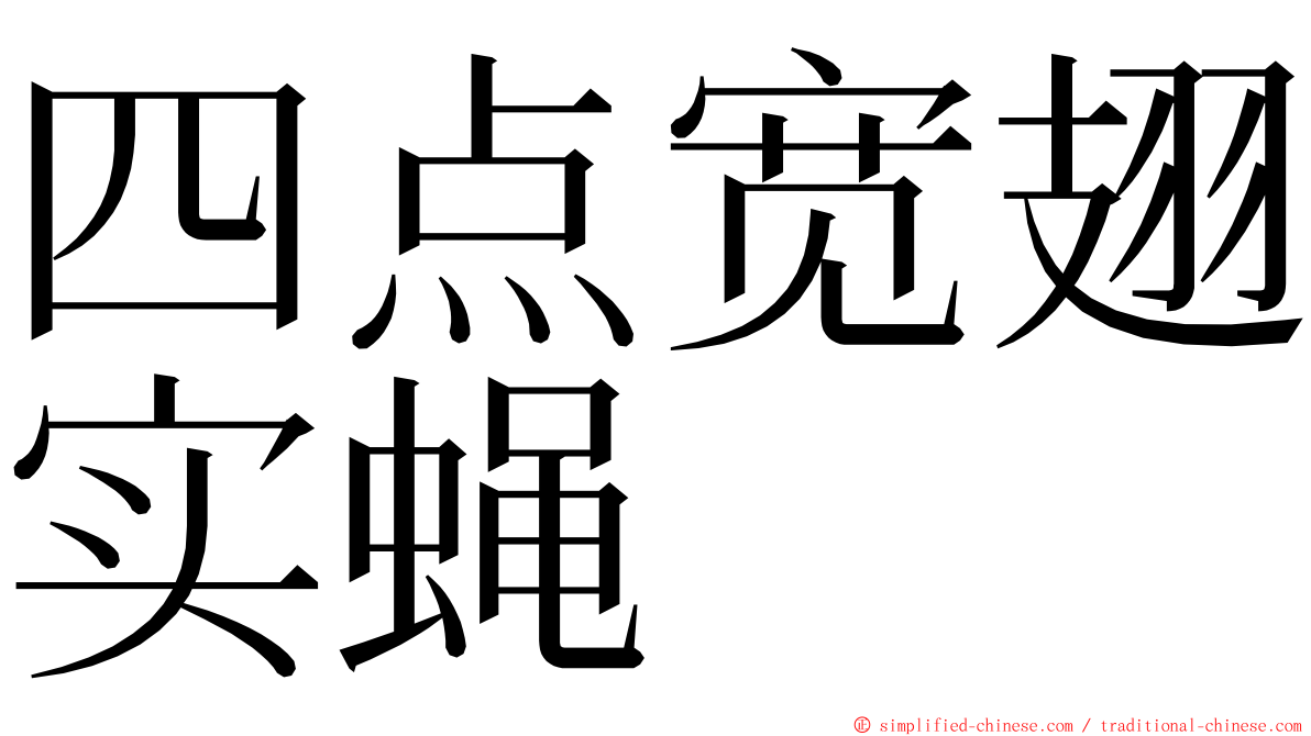 四点宽翅实蝇 ming font