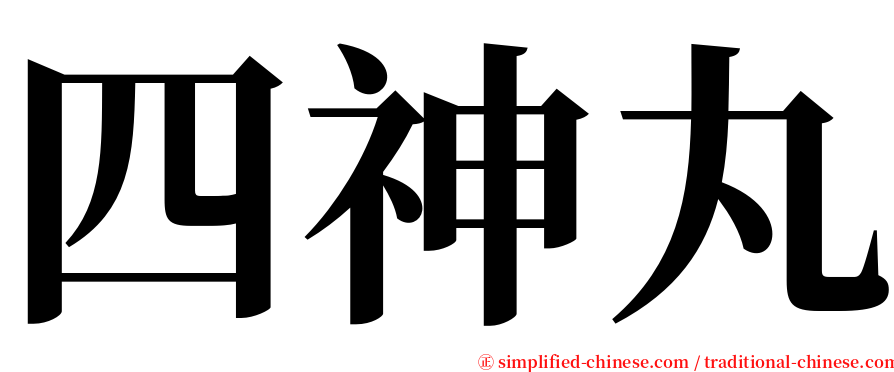 四神丸 serif font