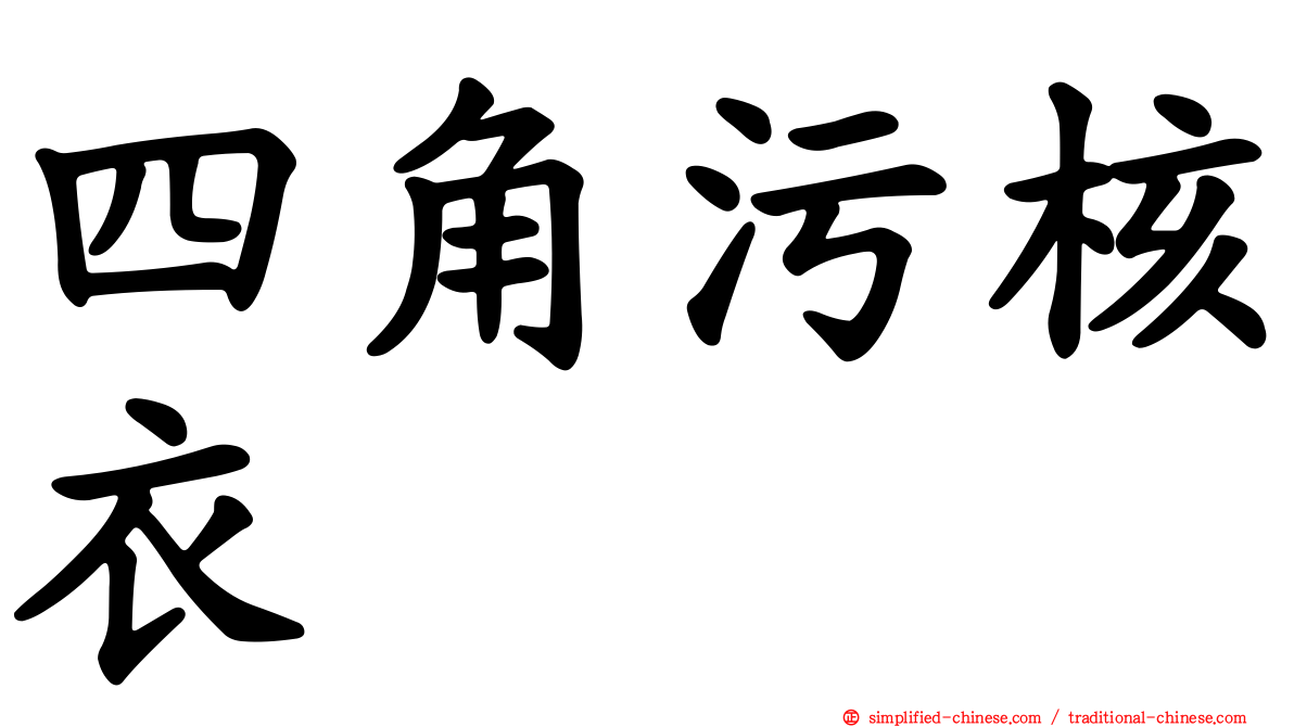 四角污核衣