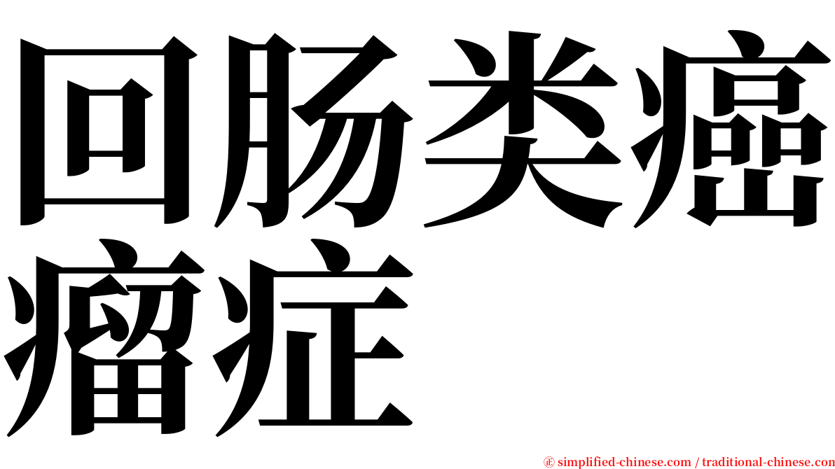 回肠类癌瘤症 serif font