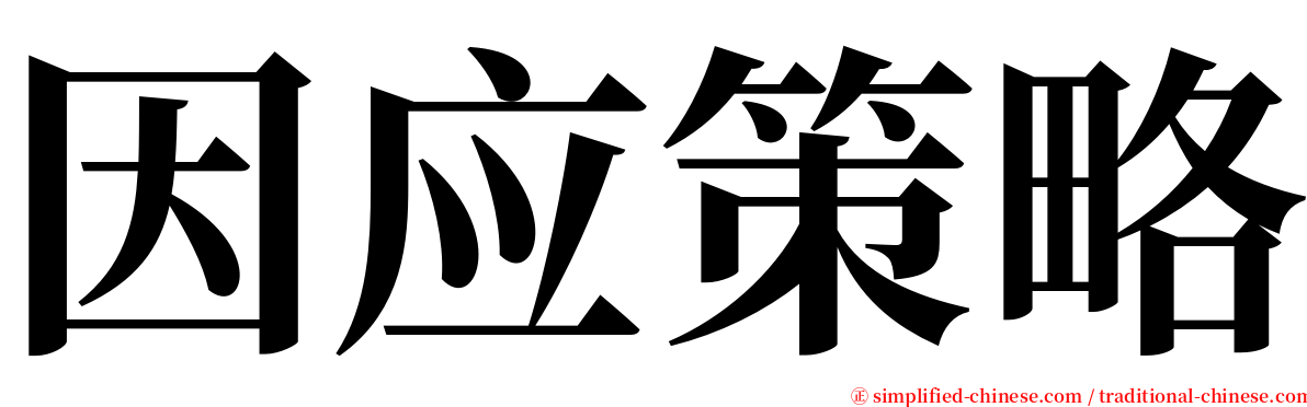 因应策略 serif font