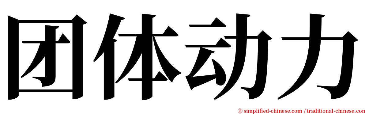 团体动力 serif font