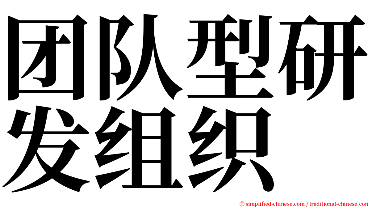 团队型研发组织 serif font