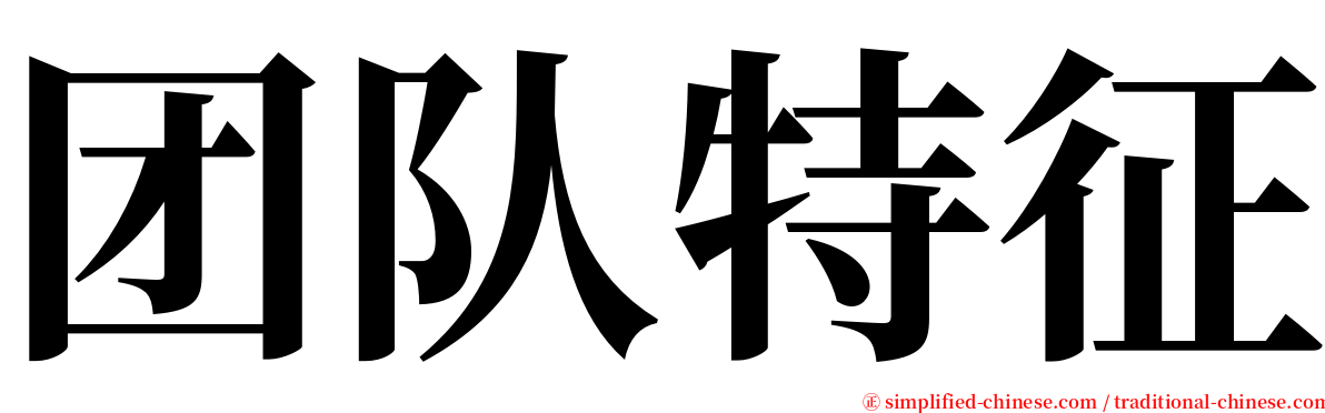 团队特征 serif font