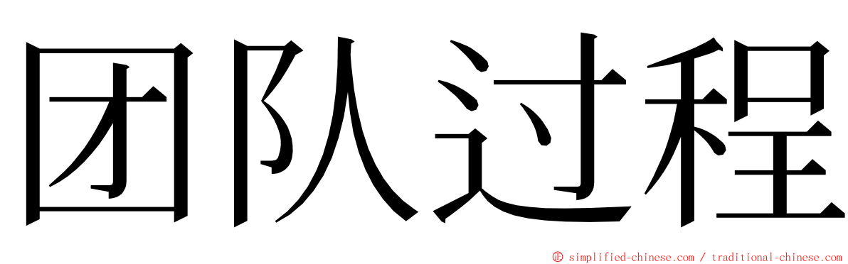 团队过程 ming font