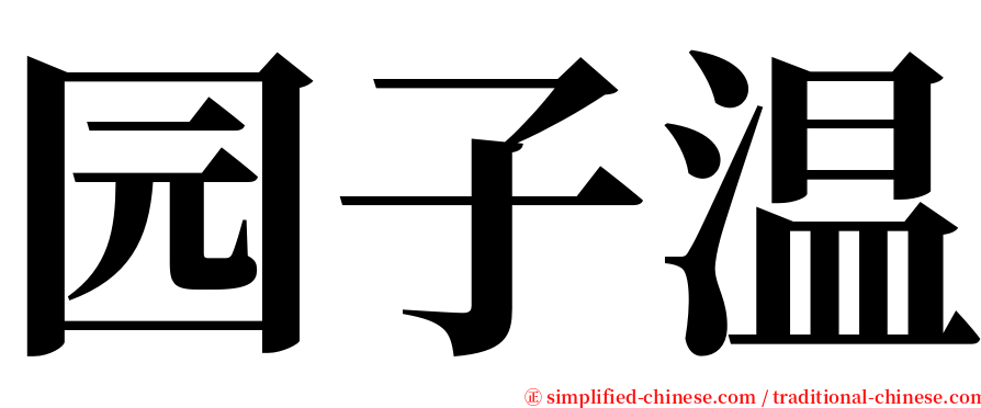 园子温 serif font