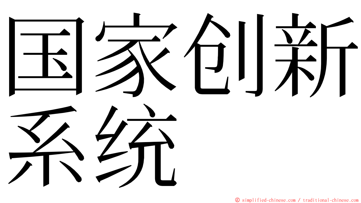 国家创新系统 ming font