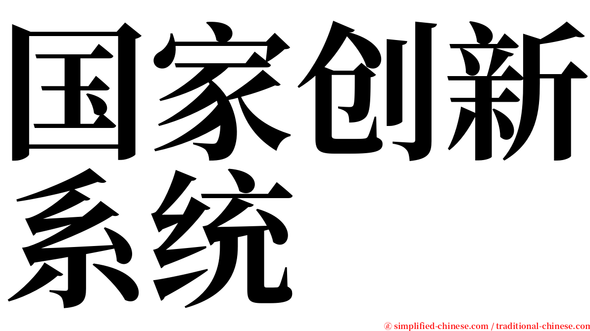 国家创新系统 serif font