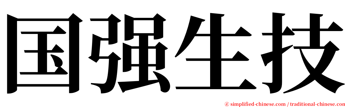 国强生技 serif font