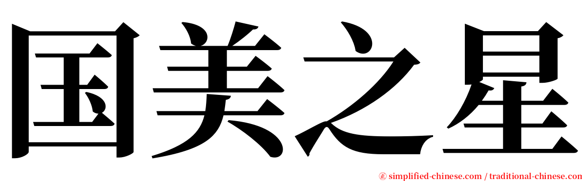 国美之星 serif font