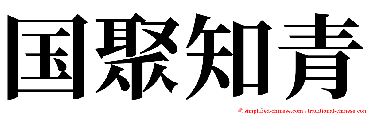 国聚知青 serif font