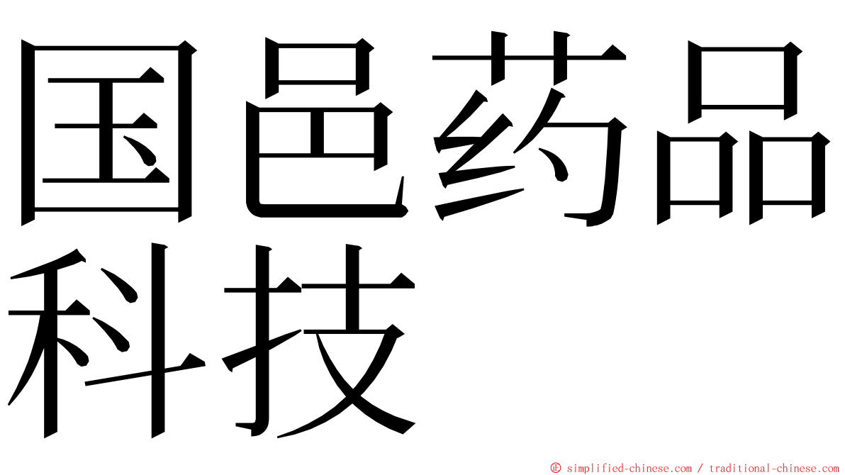 国邑药品科技 ming font