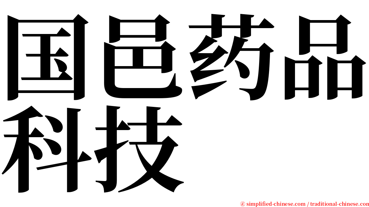 国邑药品科技 serif font