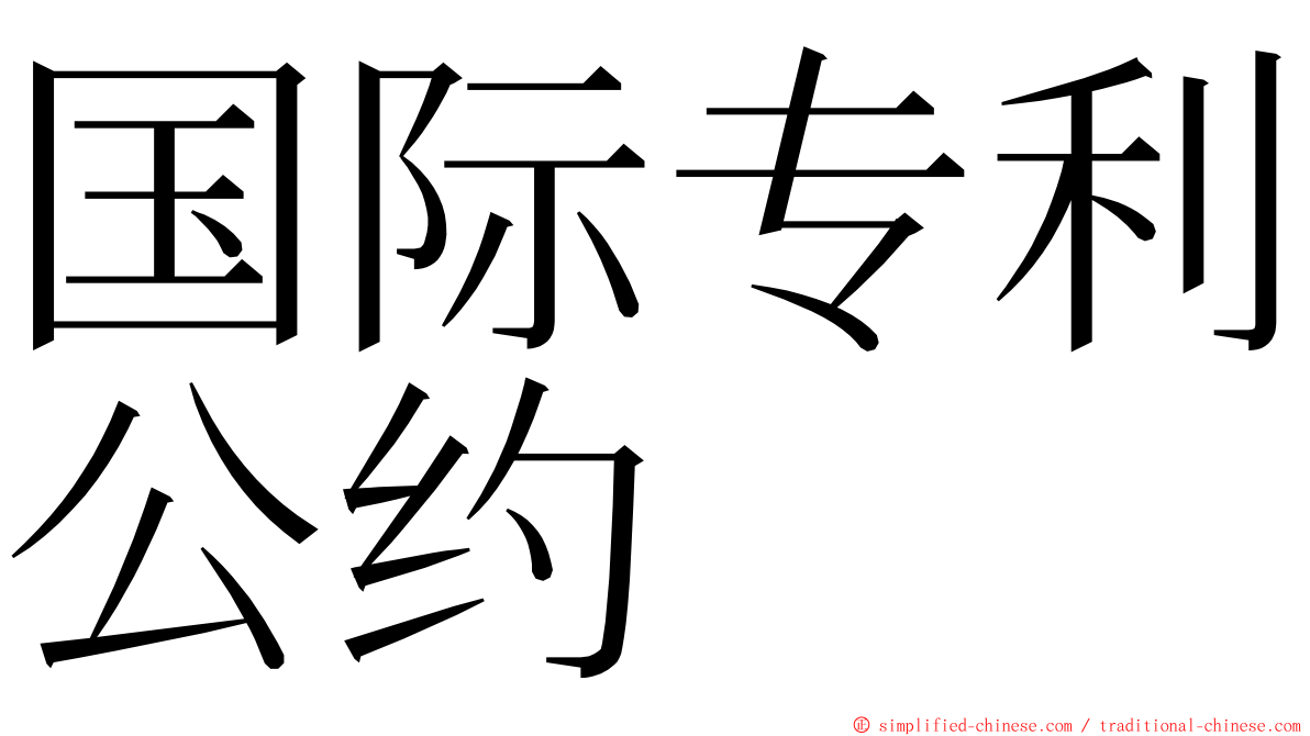 国际专利公约 ming font