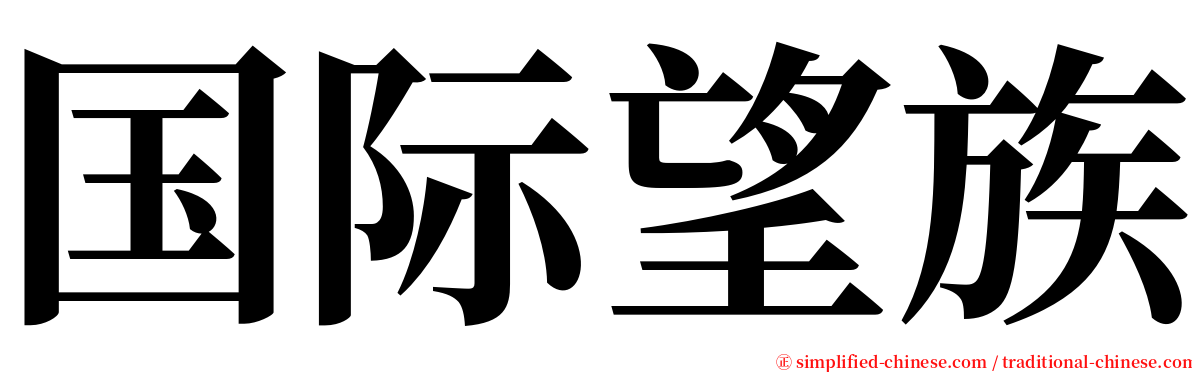 国际望族 serif font