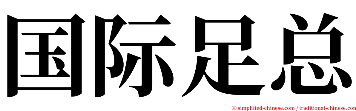 国际足总 serif font