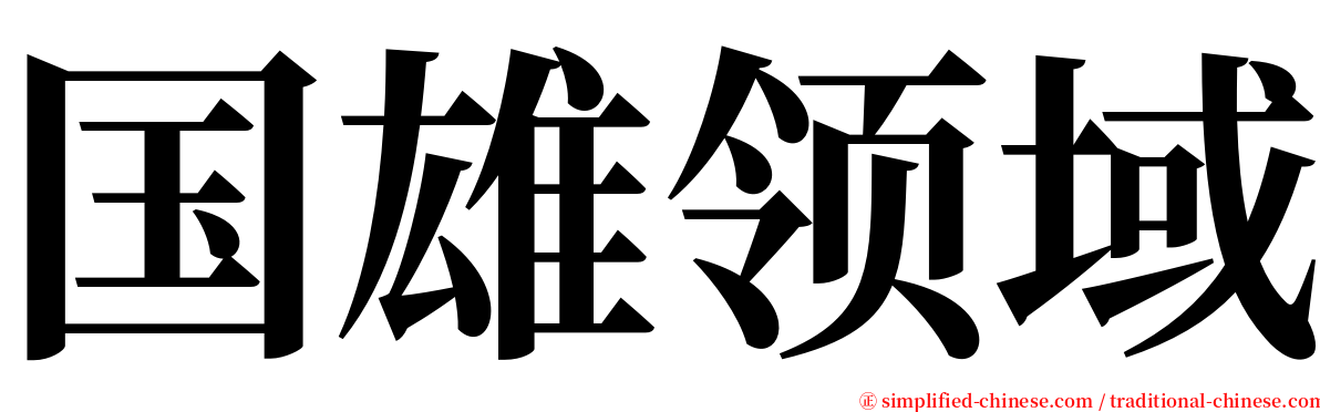 国雄领域 serif font