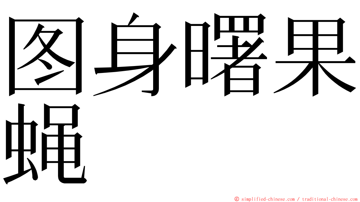 图身曙果蝇 ming font