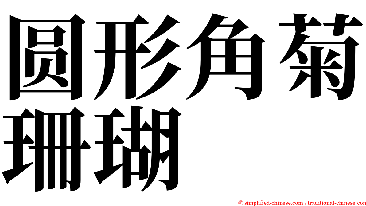 圆形角菊珊瑚 serif font