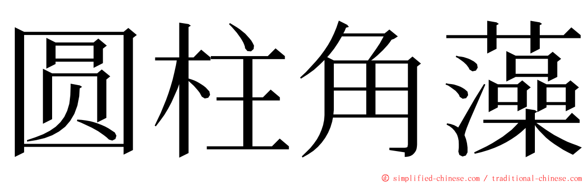 圆柱角藻 ming font