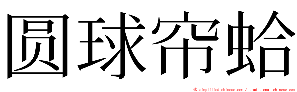 圆球帘蛤 ming font