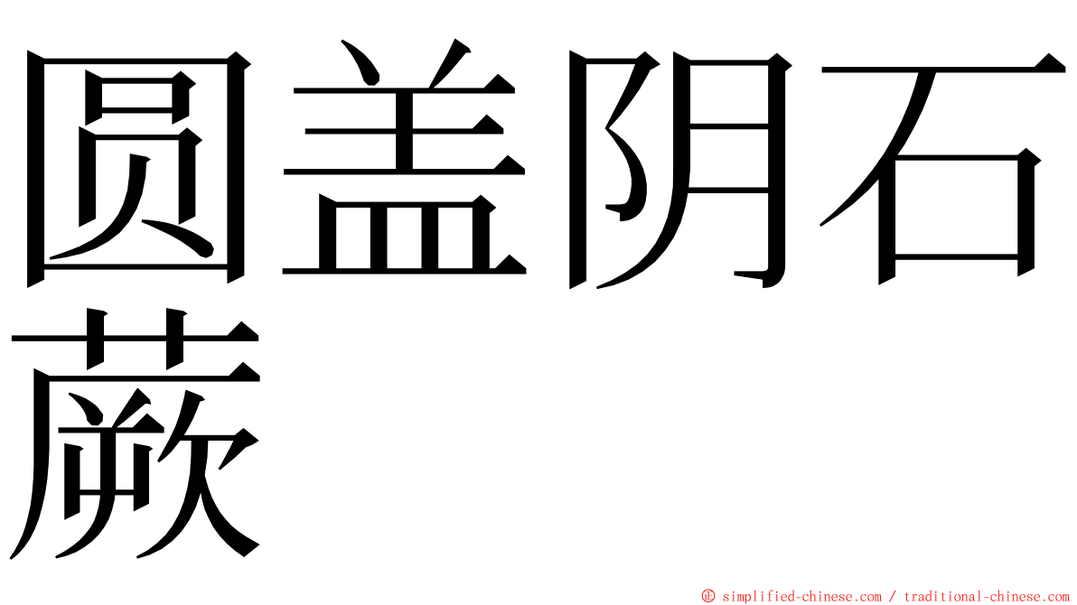 圆盖阴石蕨 ming font
