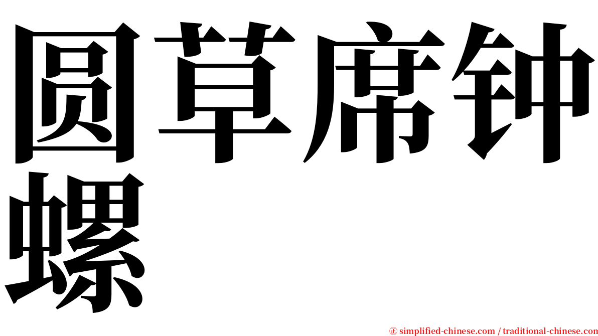 圆草席钟螺 serif font