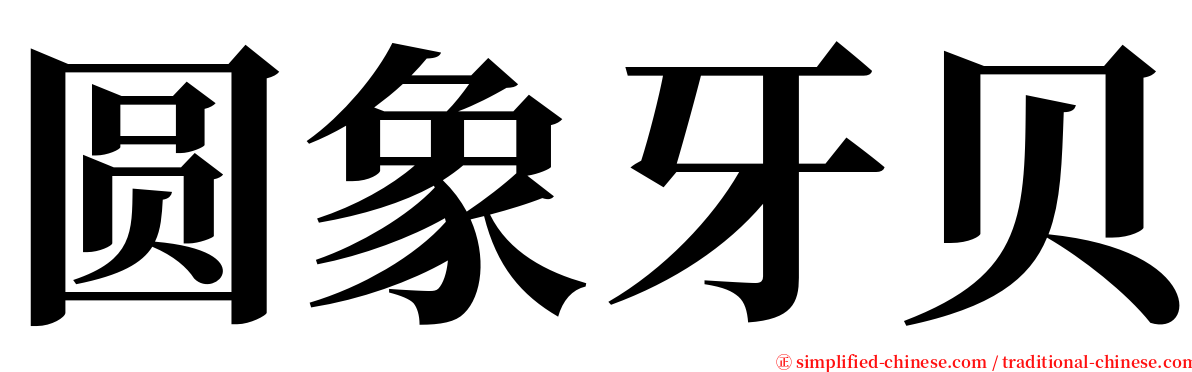 圆象牙贝 serif font