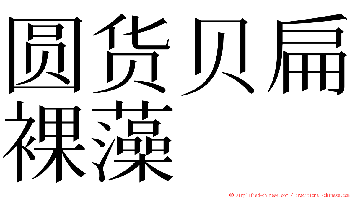 圆货贝扁裸藻 ming font